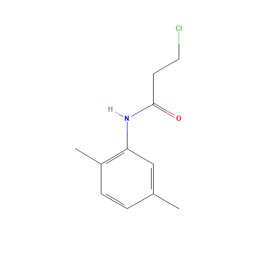 3-Chloro-N-(2,5-dimethylphenyl)propanamide (CAS: 39494-07-0) - Chemical Structure and Molecular Formula 