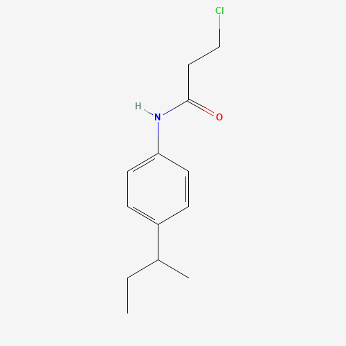 N-(4-sec-Butylphenyl)-3-chloropropanamide (CAS: 20331-29-7) - Chemical Structure and Molecular Formula 