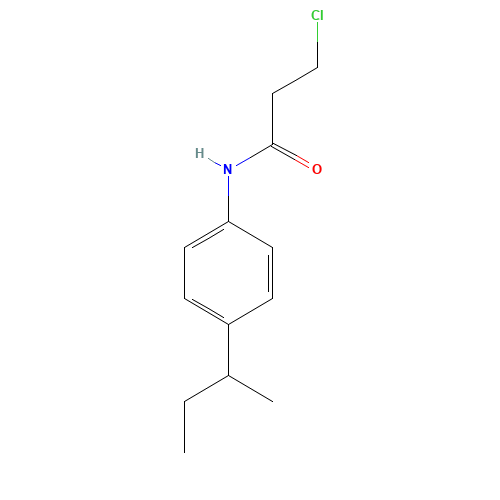 N-(4-sec-Butylphenyl)-3-chloropropanamide (CAS: 20331-29-7) - Chemical Structure and Molecular Formula 
