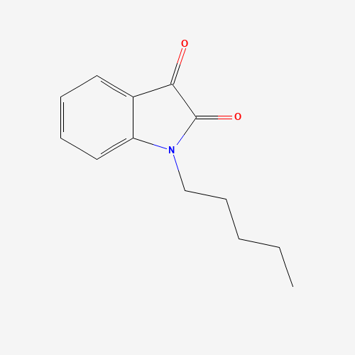 1-Pentyl-1H-indole-2,3-dione (CAS: 4290-90-8) - Chemical Structure and Molecular Formula 