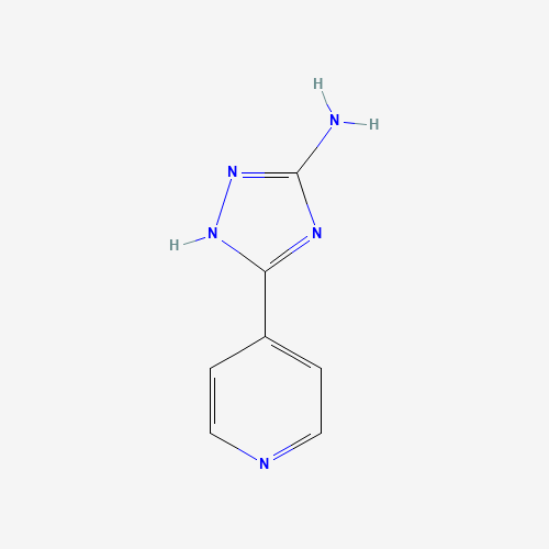 3-Pyridin-4-yl-1H-1,2,4-triazol-5-amine (CAS: 3652-17-3) - Chemical Structure and Molecular Formula 