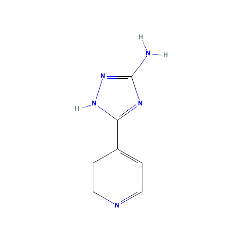 3-Pyridin-4-yl-1H-1,2,4-triazol-5-amine (CAS: 3652-17-3) - Chemical Structure and Molecular Formula 