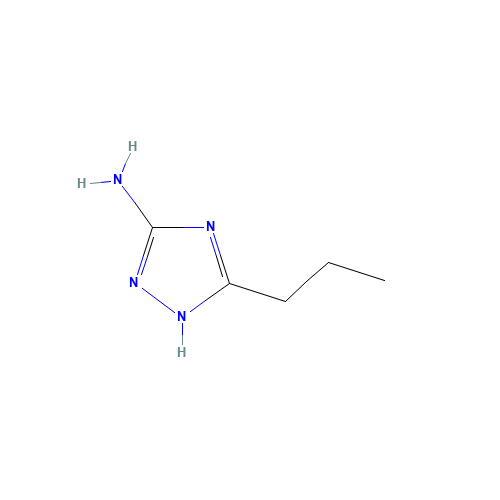 3-Propyl-1H-1,2,4-triazol-5-amine (CAS: 60016-62-8) - Chemical Structure and Molecular Formula 