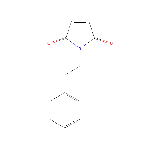1-(2-Phenylethyl)-1H-pyrrole-2,5-dione (CAS: 6943-90-4) - Chemical Structure and Molecular Formula 