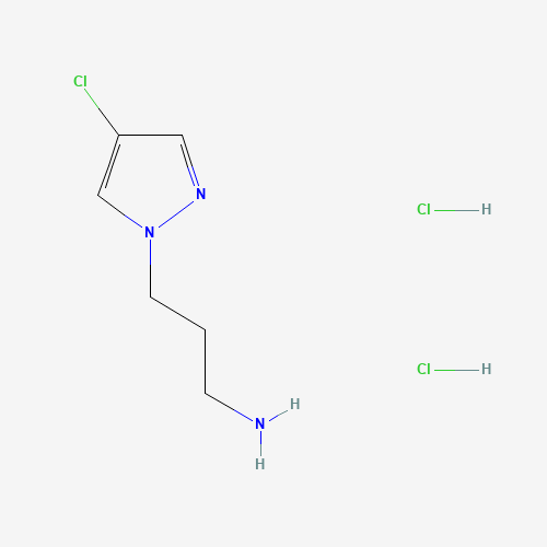 [3-(4-Chloro-1H-pyrazol-1-yl)propyl]amine dihydrochloride (CAS: 1006447-90-0) - Chemical Structure and Molecular Formula 