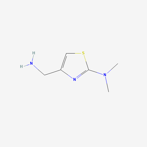 4-(Aminomethyl)-N,N-dimethyl-1,3-thiazol-2-amine dihydrochloride (CAS: 1023818-77-0) - Chemical Structure and Molecular Formula 