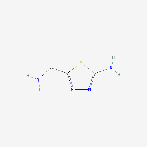 5-(Aminomethyl)-1,3,4-thiadiazol-2-amine dihydrochloride (CAS: 59079-33-3) - Chemical Structure and Molecular Formula 