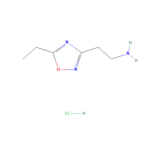 [2-(5-Ethyl-1,2,4-oxadiazol-3-yl)ethyl]amine hydrochloride (CAS: 946667-66-9) - Chemical Structure and Molecular Formula 