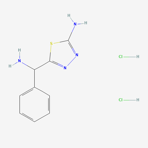 5-[Amino(phenyl)methyl]-1,3,4-thiadiazol-2-amine dihydrochloride (CAS: 1227465-55-5) - Chemical Structure and Molecular Formula 
