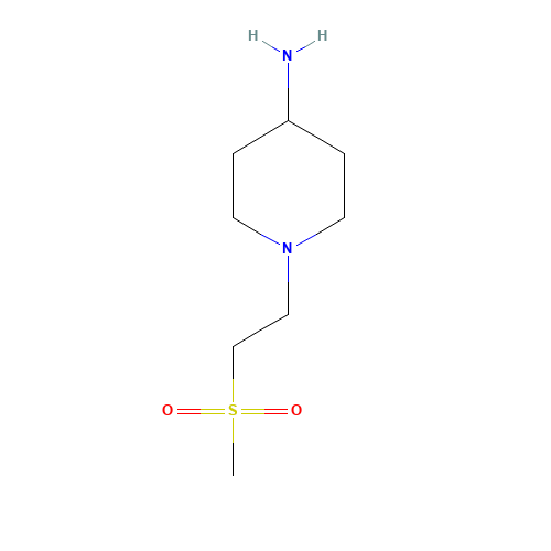 1-[2-(Methylsulfonyl)ethyl]piperidin-4-amine dihydrochloride (CAS: 920111-82-6) - Chemical Structure and Molecular Formula 