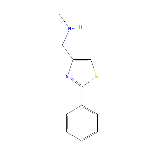 N-Methyl-1-(2-phenyl-1,3-thiazol-4-yl)methanamine dihydrochloride (CAS: 921101-66-8) - Chemical Structure and Molecular Formula 