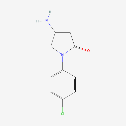 4-Amino-1-(4-chlorophenyl)pyrrolidin-2-one hydrochloride (CAS: 60655-93-8) - Chemical Structure and Molecular Formula 