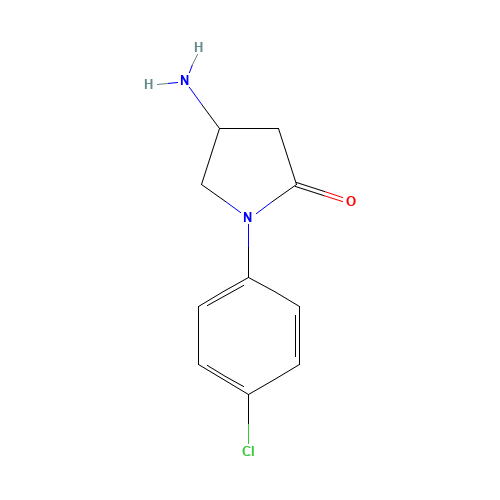 4-Amino-1-(4-chlorophenyl)pyrrolidin-2-one hydrochloride (CAS: 60655-93-8) - Chemical Structure and Molecular Formula 