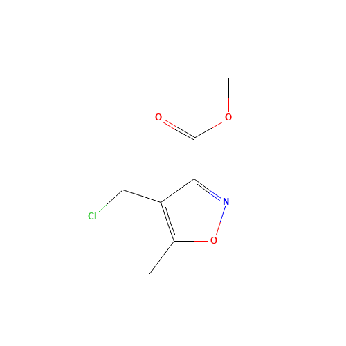 Methyl 4-(chloromethyl)-5-methylisoxazole-3-carboxylate (CAS: 1177292-31-7) - Chemical Structure and Molecular Formula 