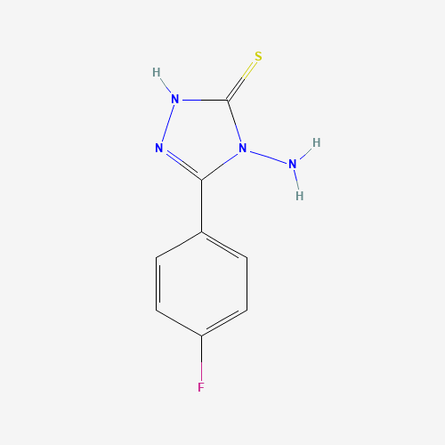 4-Amino-5-(4-fluorophenyl)-4H-1,2,4-triazole-3-thiol (CAS: 61019-25-8) - Chemical Structure and Molecular Formula 