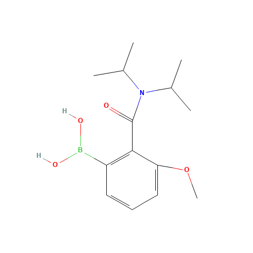 {2-[(Diisopropylamino)carbonyl]-3-methoxyphenyl}boronic acid (CAS: 129112-20-5) - Chemical Structure and Molecular Formula 