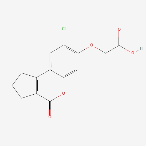 [(8-Chloro-4-oxo-1,2,3,4-tetrahydrocyclopenta-[c]chromen-7-yl)oxy]acetic acid (CAS: 326102-27-6) - Related Chemical Product