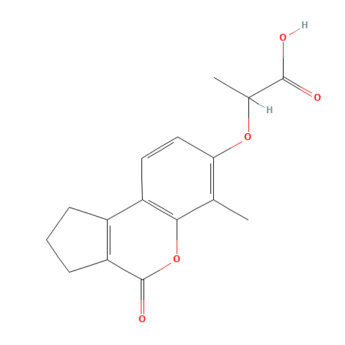 2-[(6-Methyl-4-oxo-1,2,3,4-tetrahydrocyclopenta-[c]chromen-7-yl)oxy]propanoic acid (CAS: 307548-90-9) - Related Chemical Product