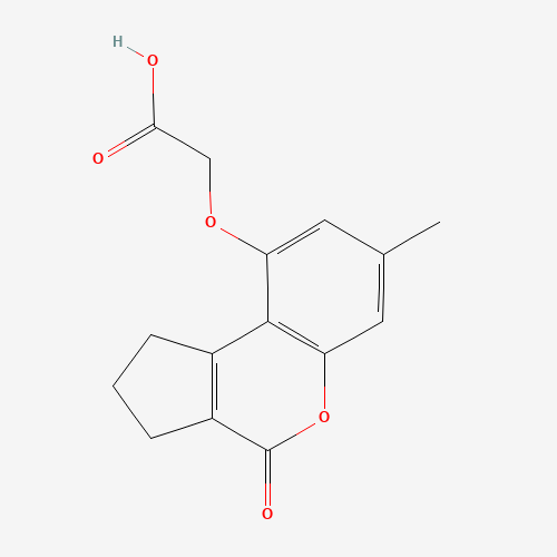 [(7-Methyl-4-oxo-1,2,3,4-tetrahydrocyclopenta[c]-chromen-9-yl)oxy]acetic acid (CAS: 307549-54-8) - Related Chemical Product