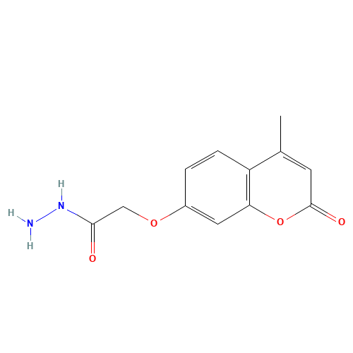 2-[(4-Methyl-2-oxo-2H-chromen-7-yl)oxy]-acetohydrazide (CAS: 69321-36-4) - Chemical Structure and Molecular Formula 
