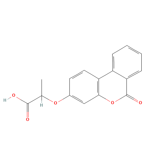 2-[(6-Oxo-6H-benzo[c]chromen-3-yl)oxy]-propanoic acid (CAS: 303016-29-7) - Related Chemical Product