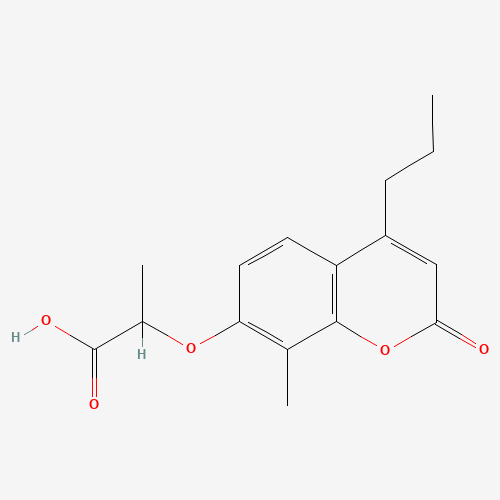 2-[(8-Methyl-2-oxo-4-propyl-2H-chromen-7-yl)oxy]-propanoic acid (CAS: 438027-08-8) - Related Chemical Product