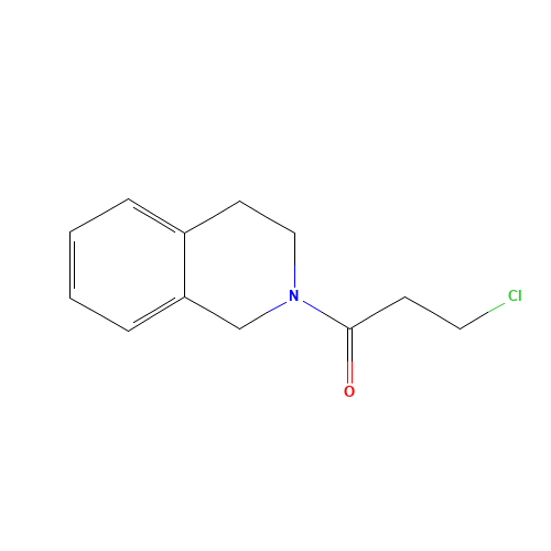 2-(3-Chloropropanoyl)-1,2,3,4-tetrahydroisoquinoline (CAS: 10579-67-6) - Chemical Structure and Molecular Formula 