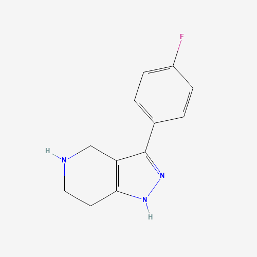 3-(4-Fluorophenyl)-4,5,6,7-tetrahydro-1H-pyrazolo[4,3-c]pyridine (CAS: 916423-52-4) - Chemical Structure and Molecular Formula 
