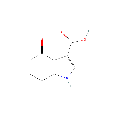 2-Methyl-4-oxo-4,5,6,7-tetrahydro-1H-indole-3-carboxylic acid (CAS: 1114596-35-8) - Chemical Structure and Molecular Formula 