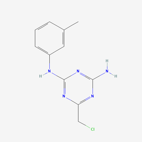 6-(Chloromethyl)-N-(3-methylphenyl)-1,3,5-triazine-2,4-diamine (CAS: 573950-75-1) - Chemical Structure and Molecular Formula 