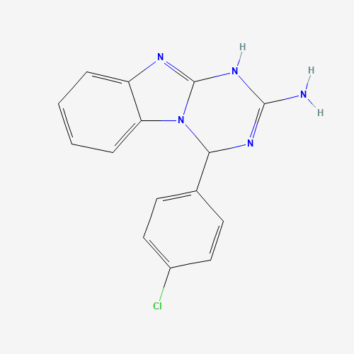 4-(4-Chlorophenyl)-1,4-dihydro[1,3,5]triazino-[1,2-a]benzimidazol-2-amine (CAS: 306288-55-1) - Related Chemical Product