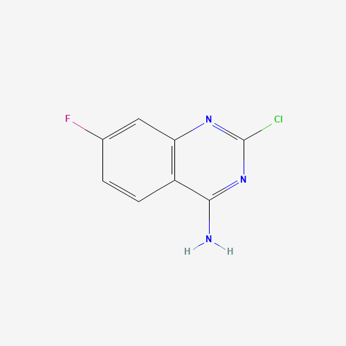 2-Chloro-7-fluoroquinazolin-4-amine (CAS: 1107695-02-2) - Chemical Structure and Molecular Formula 