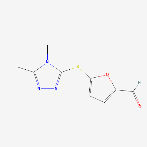 5-[(4,5-Dimethyl-4H-1,2,4-triazol-3-yl)thio]-2-furaldehyde (CAS: 728035-62-9) - Related Chemical Product