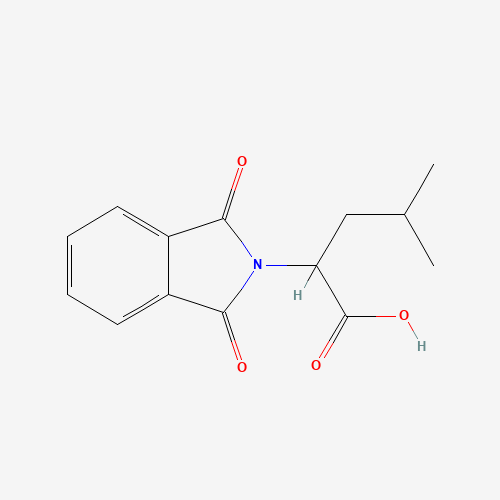 2-(1,3-Dioxo-1,3-dihydro-2H-isoindol-2-yl)-4-methylpentanoic acid (CAS: 19506-89-9) - Chemical Structure and Molecular Formula 