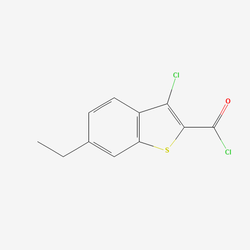 3-Chloro-6-ethyl-1-benzothiophene-2-carbonyl chloride (CAS: 901555-86-0) - Chemical Structure and Molecular Formula 