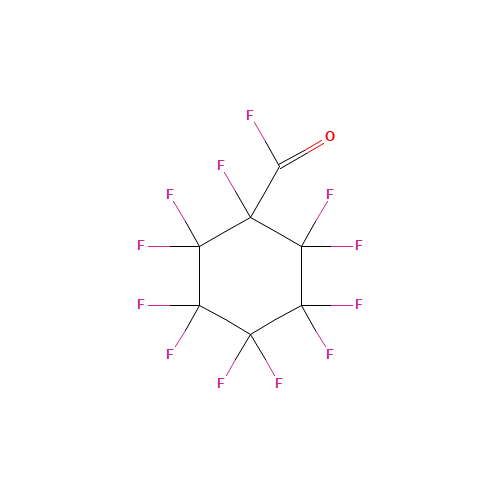 2,2,3,3,4,4,5,5,6,6-Decafluorocyclohexane-carbonyl fluoride (CAS: 6588-63-2) - Chemical Structure and Molecular Formula 