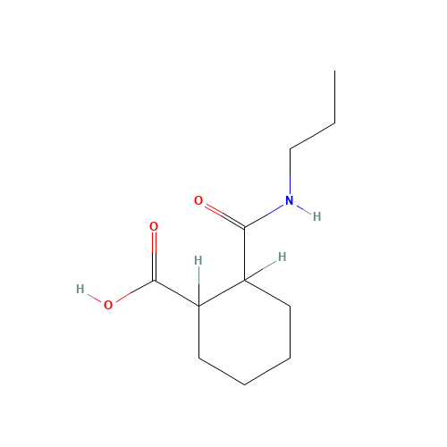 2-[(Propylamino)carbonyl]cyclohexane-carboxylic acid (CAS: 545352-96-3) - Chemical Structure and Molecular Formula 