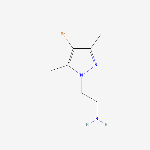[2-(4-Bromo-3,5-dimethyl-1H-pyrazol-1-yl)ethyl]-amine (CAS: 562815-07-0) - Chemical Structure and Molecular Formula 