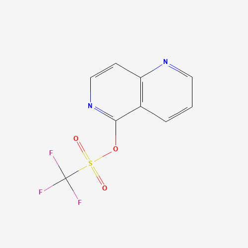 1,6-Naphthyridin-5-yl trifluoromethanesulfonate (CAS: 909649-09-8) - Chemical Structure and Molecular Formula 