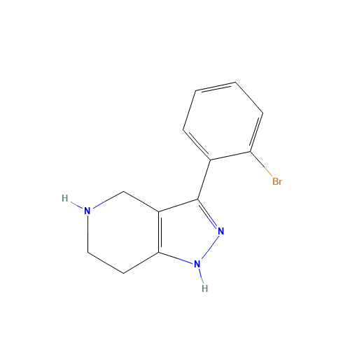 3-(2-Bromophenyl)-4,5,6,7-tetrahydro-2H-pyrazolo[4,3-c]pyridine (CAS: 916423-54-6) - Related Chemical Product