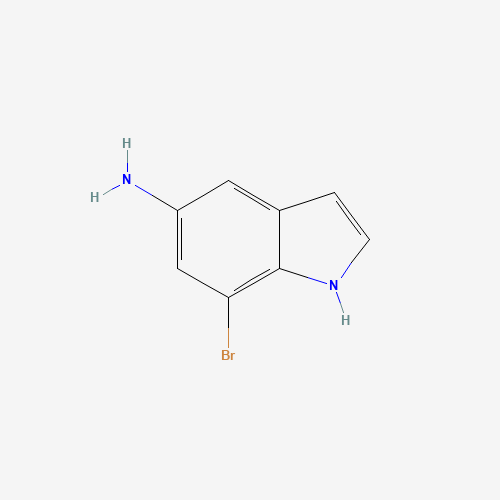 7-Bromo-1H-indol-5-amine (CAS: 196205-07-9) - Chemical Structure and Molecular Formula 