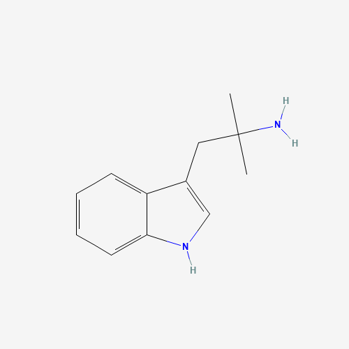 1-(1H-Indol-3-yl)-2-methylpropan-2-amine (CAS: 304-53-0) - Chemical Structure and Molecular Formula 
