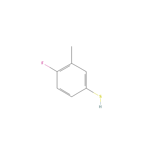 4-Fluoro-3-methylbenzene-1-thiol (CAS: 845790-87-6) - Chemical Structure and Molecular Formula 