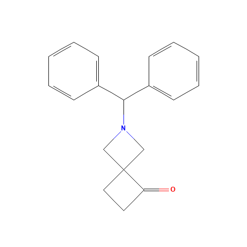 2-Benzhydryl-2-azaspiro[3.3]heptan-5-one (CAS: 1263296-80-5) - Chemical Structure and Molecular Formula 
