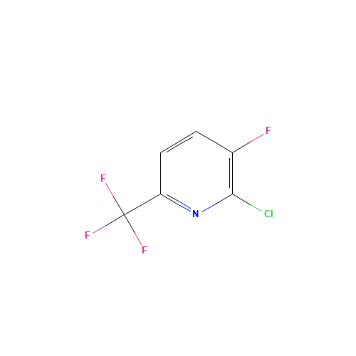 2-Chloro-3-fluoro-6-(trifluoromethyl)pyridine (CAS: 1159512-39-6) - Chemical Structure and Molecular Formula 