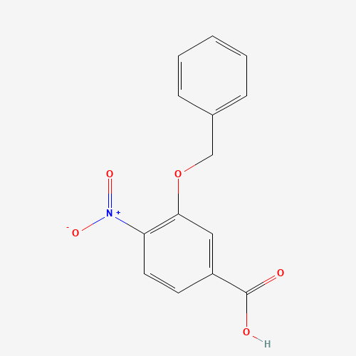 3-(Benzyloxy)-4-nitrobenzenecarboxylic acid (CAS: 14617-29-9) - Chemical Structure and Molecular Formula 