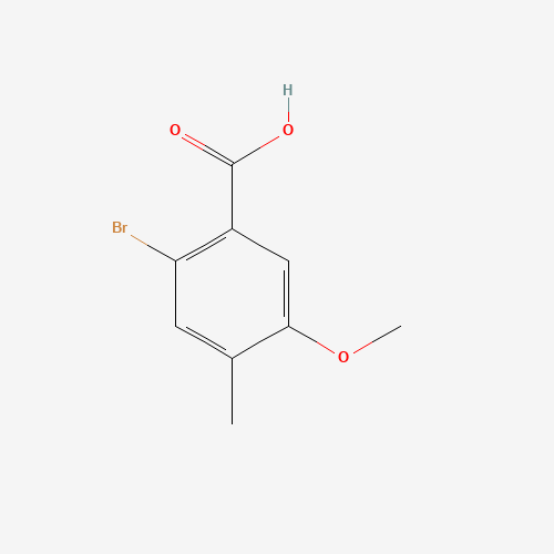 2-Bromo-5-methoxy-4-methylbenzoic acid (CAS: 61809-40-3) - Chemical Structure and Molecular Formula 
