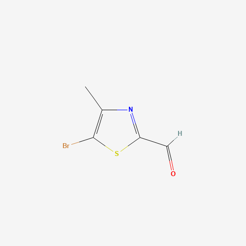 5-Bromo-4-methyl-1,3-thiazole-2-carbaldehyde (CAS: 95453-56-8) - Chemical Structure and Molecular Formula 