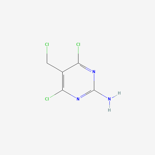 4,6-Dichloro-5-(chloromethyl)pyrimidin-2-amine (CAS: 850554-82-4) - Chemical Structure and Molecular Formula 