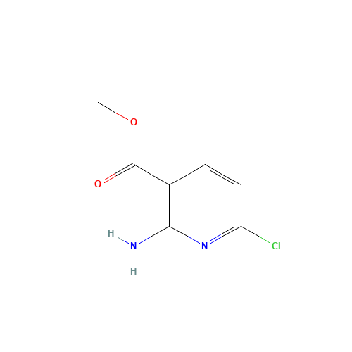 Methyl 2-amino-6-chloronicotinate (CAS: 849805-25-0) - Chemical Structure and Molecular Formula 